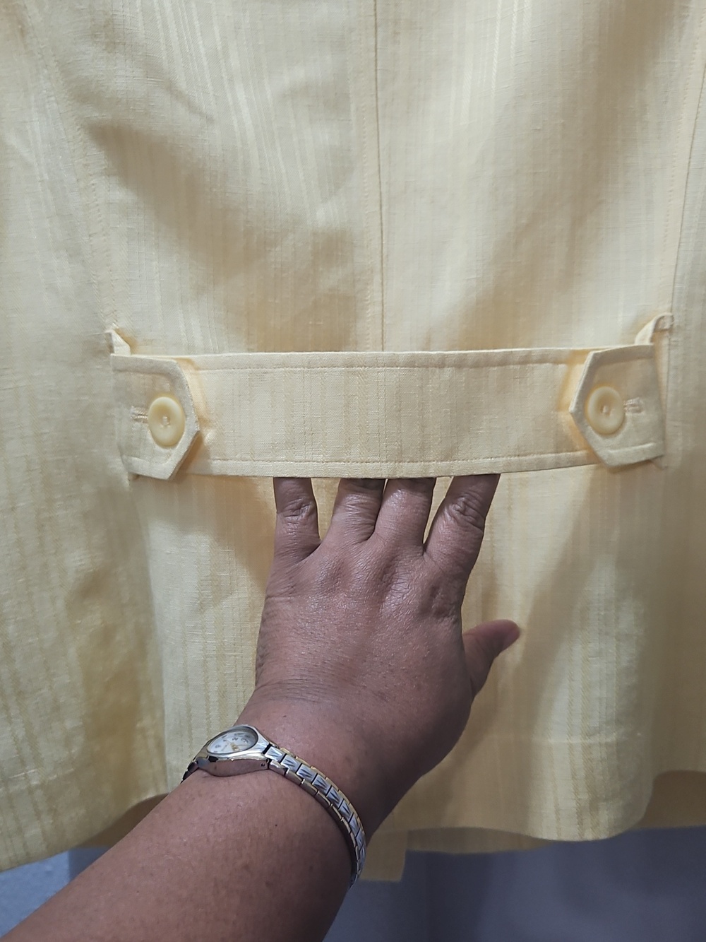 Emma James Pale Yellow Women's Button-Front Blazer Jacket - Picture 6 of 6